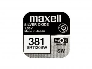 Бутонна батерия сребърна MAXELL SR1120 SW /381/391/  AG8   1.55V
