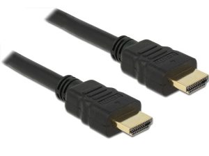 Кабел Delock High Speed, HDMI мъжко - HDMI A мъжко, 4K, 0.25 m, Ethernet