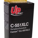 Мастилница UPRINT CLI-551XL CANON, С чип, Cyan