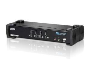 KVMP превключвател ATEN CS1784A, 4-портов, USB, DVI Dual Link, Audio