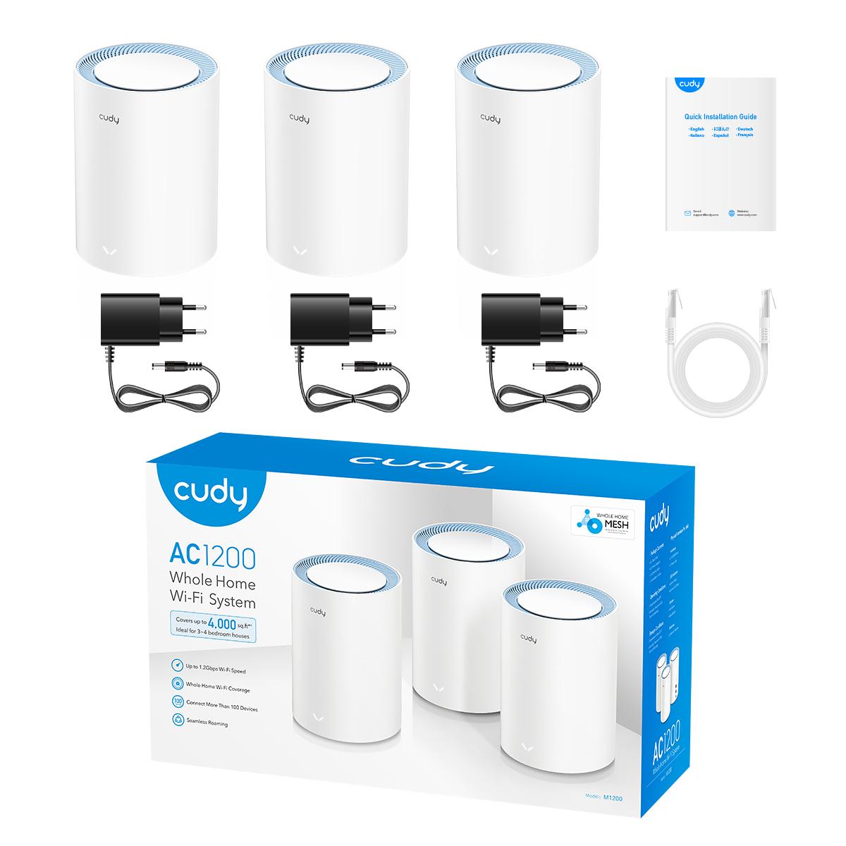 Безжична MESH система Cudy M1200 3, AC1200 Dual Band, 2.4/5 GHz, 300 - 867 Mbps, 3 броя - Image 5