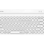 Безжична клавиатура A4tech Fstyler FBK30, Bluetooth, 2.4G, Стойка за телефон, Кирилизирана, Бяла