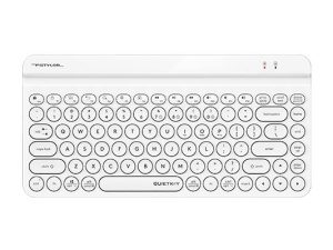 Безжична клавиатура A4tech Fstyler FBK30, Bluetooth, 2.4G, Стойка за телефон, Кирилизирана, Бяла