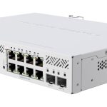 Суич MikroTik CSS610-8P-2S+IN, 8 x Gigabit Ethernet ports, 2 x SFP