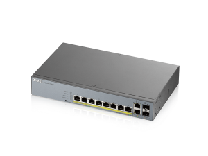 Суич ZyXEL GS1350-12HP, 12-портов, Gigabit, Управляем, PoE 130W