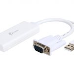 Аудио видео адаптер j5create JDA214, VGA/USB мъжко - HDMI женско, Бял