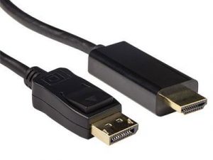 Кабел ACT AK3992, DisplayPort мъжко - HDMI-A мъжко, 5 м, Черен, Булк