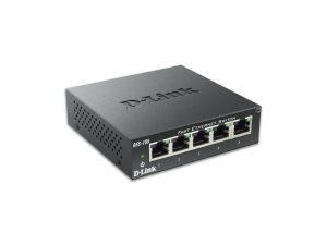 Суич D-Link DES-105/E, 5 портов 10/100, метален корпус