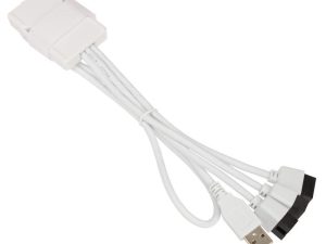 USB Хъб Lian Li PW-U2TPAB USB 2.0 1-към-3 Hub - Бяло