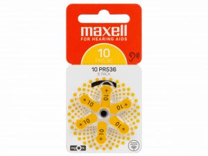 Батерия цинково въздушна MAXELL ZA10 6 бр. бутонни за слухов апарат в блистер