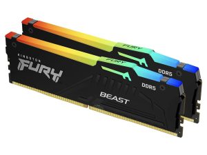 Памет Kingston FURY Beast Black RGB 64GB(2x32GB) DDR5 5600MHz KF556C40BBAK2-64