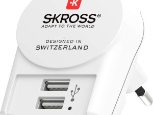 Адаптер-зарядно SKROSS Euro USB Charger 1.302421, 2 x USB-A, 2.4A