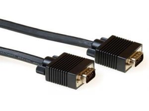 Кабел ACT AK4273, VGA мъжко - VGA мъжко, 15 pin, 20 м, Черен, Булк