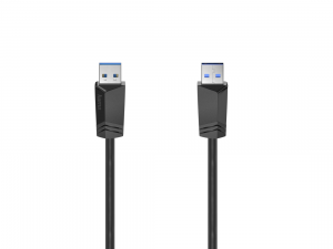 Кабел HAMA  USB 3.0, USB-A мъжко - USB-А мъжко, 1.5 м, 5Gbit/s, екраниран