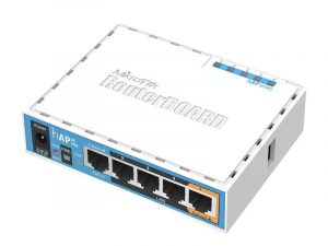 Безжичен Access point MiKrotik RB952Ui-5ac2nD, 5 x 10/100 Mbps, USB-A, PoE, Бял