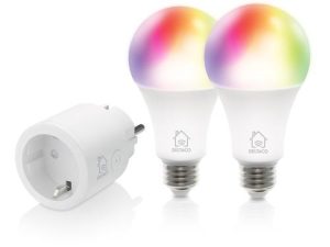 Смарт комплект DELTACO SH-KIT01, Контакт, 2 x LED крушки