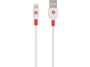 Кабел Skross, Lightning - USB-A 2.0 мъжко, 2.0 м, Бял