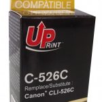 Мастилница UPRINT CLI526 CANON, С чип, Cyan