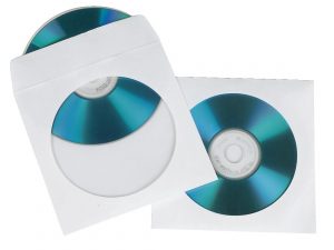 Хартиени пликчета 1 бр. CD-та, 50 бр в пакет HAMA, бял