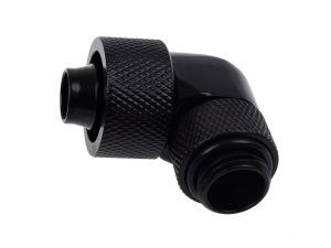 Фитинг Alphacool Eiszapfen, Удължител, 90°, 16/10mm, G1/4, Черен мат