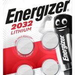 Бутонна батерия литиева ENERGIZER CR2032. 3V, 4pk блистер