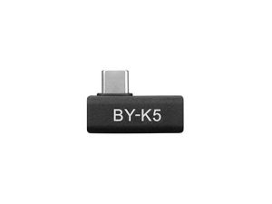 Адаптер BOYA USB-C женско към мъжко, Ъглов, Черен