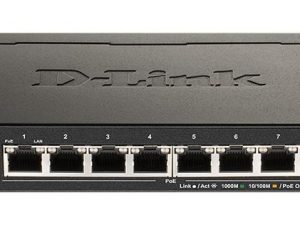 Суич D-Link DGS-1100-08PV2/E, 8 портов PoE 10/100/1000 Gigabit Smart Switch, управляем, за монтаж в шкаф