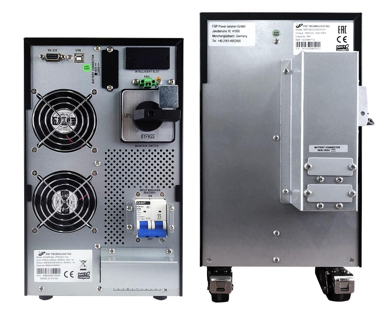 UPS FSP Group Champ Tower 6K, 6000VA, 5400W, LCD, Не са вкл. батерии - Image 2