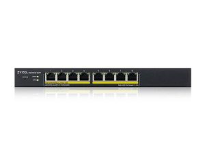 Суич ZYXEL GS1900-8HP-V3, 8 портов смарт управляем, PoE, Gigabit