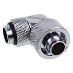 Фитинг Alphacool Eiszapfen, Удължител, 90°, 16/10mm, G1/4, Сребрист