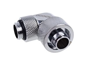 Фитинг Alphacool Eiszapfen, Удължител, 90°, 16/10mm, G1/4, Сребрист