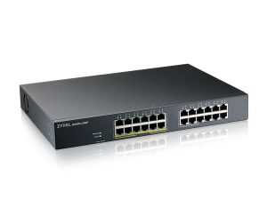 Суич ZyXEL GS1915-24EP, 24-портов, Gigabit, Управляем, Монтаж в шкаф, PoE