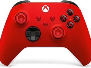 Геймърски контролер Microsoft, За Xbox, Безжичен, Червен