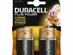 Алкална батерия DURACELL LR20 D PLUS /2 бр. в опаковка/ 1.5V