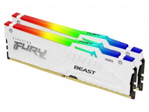 Памет Kingston FURY Beast White RGB 64GB(2x32GB) DDR5 6000MHz CL36