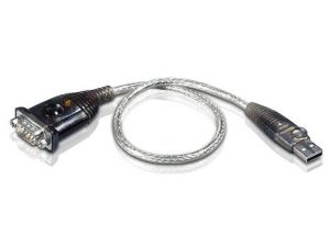 Кабел конвертор ATEN UC232, USB-A мъжко - Сериен порт RS232, 35 cm