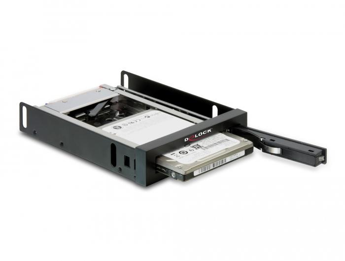 Чекмедже Delock 3.5″, За 1 x 2.5″ SATA HDD / SSD, Черен - Image 3
