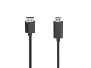 Кабел HAMA, DisplayPort мъжко - HDMI мъжко, Ultra-HD, 4K, 1.5м, Черен