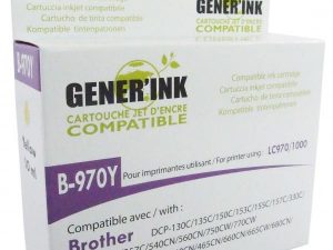 Мастилница UPRINT LC970/1000 BROTHER, Yellow
