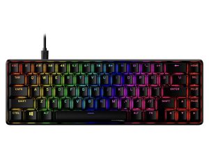 Геймърскa механична клавиатура HyperX Alloy Origins 65, HyperX Aqua суичове, Черен