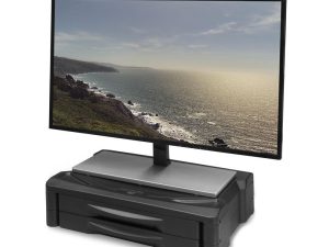 Стойка за монитор ACT AC8215, За бюро, с 2 чекмеджета, До 10 кг, Черна