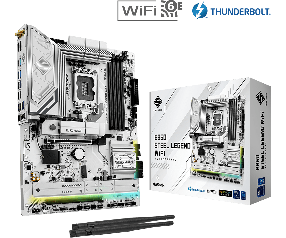 Дънна платка ASRock B860 STEEL LEGEND WIFI 6E, LGA 1851 - Image 5