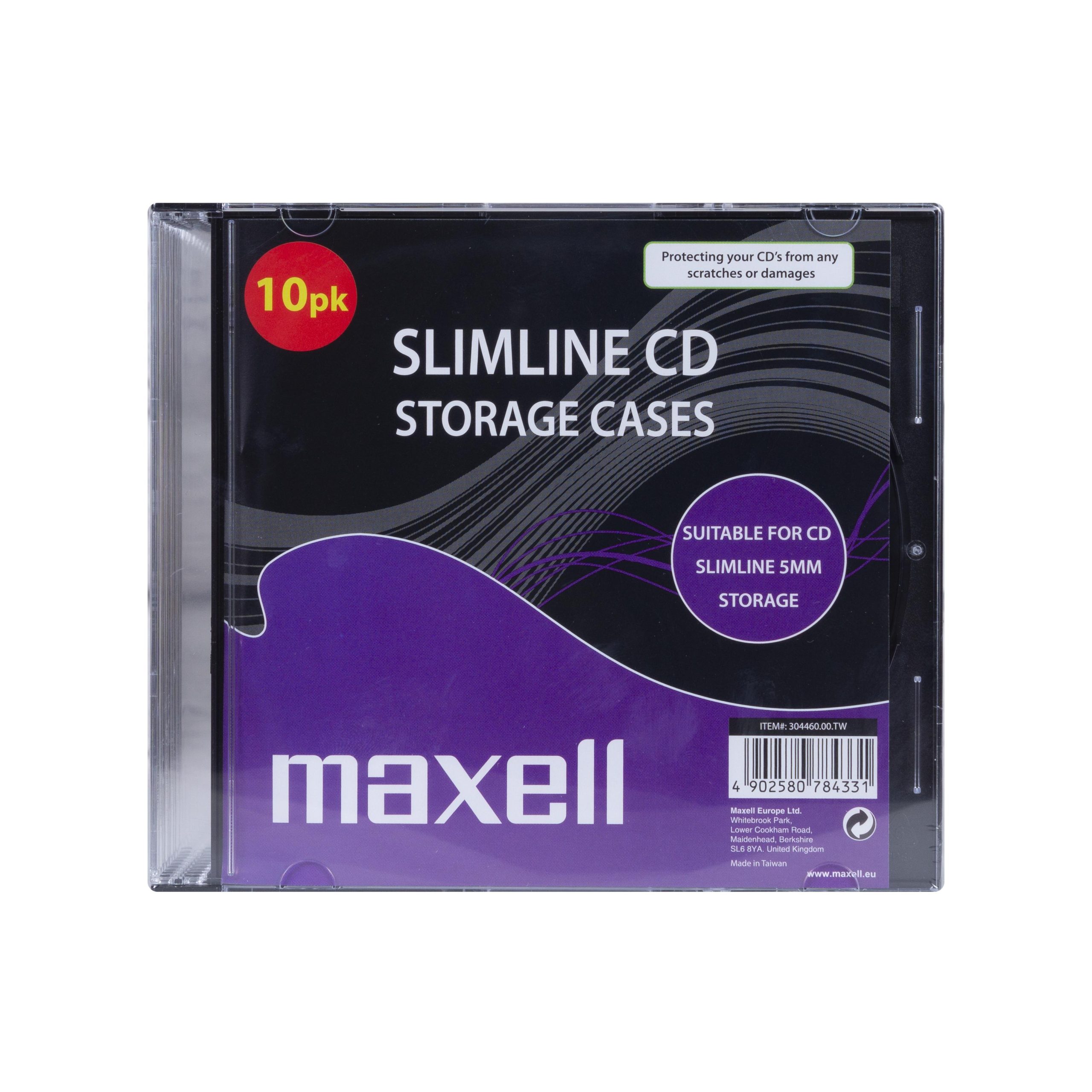 Кутийки за CD/DVD MAXELL Slim Black 10pk /цена за 10 бр./ - Image 2