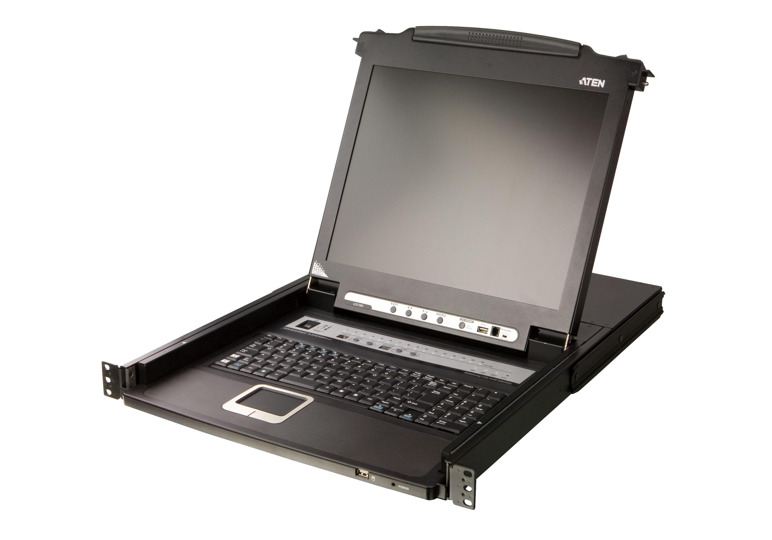 KVM Конзола ATEN CL5716M, 17" 16-Port PS/2-USB VGA Single Rail LCD KVM Switch - Image 2