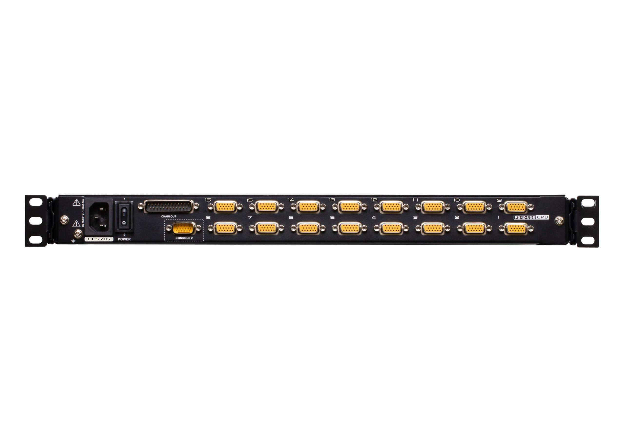 KVM Конзола ATEN CL5716M, 17" 16-Port PS/2-USB VGA Single Rail LCD KVM Switch - Image 5