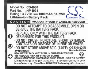 Батерия за апарат SONY NP-BG1 LiIon 3.7V 1000mAh  Cameron Sino