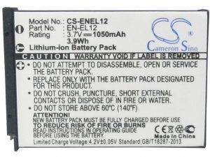 Батерия за апарат NIKON EN-EL12  Li-Ion 3.7V 1050mAh Cameron Sino