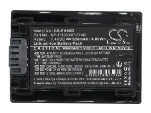 Батерия за фотоапарат /камера SONY NP-FH50D LiION  7,4V 650mAh  Cameron Sino