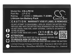 Батерия за апарат CANON LPE10  LiIon 7.4V 950mAh Cameron Sino