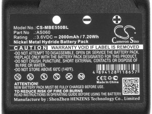 Батерия за дистанционно управление за кран iMET BE5500, M550S ZEUS  AS060 NIMH 3,6V 2000mAh Cameron Sino